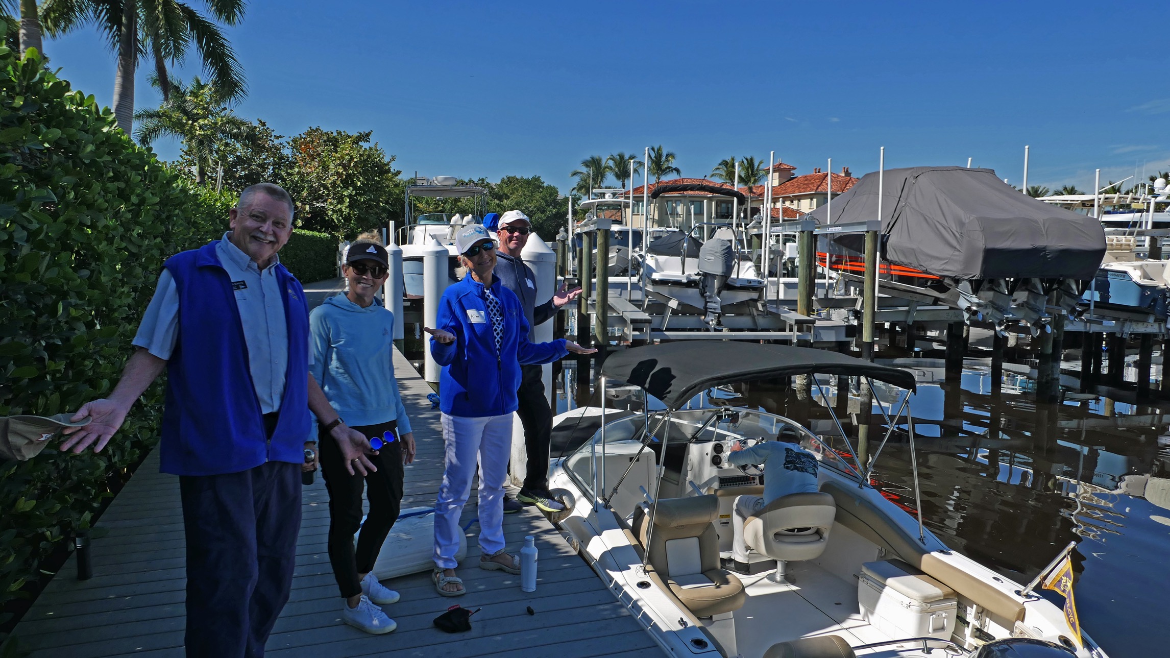 Boat Handling course on-the-water session at the marina